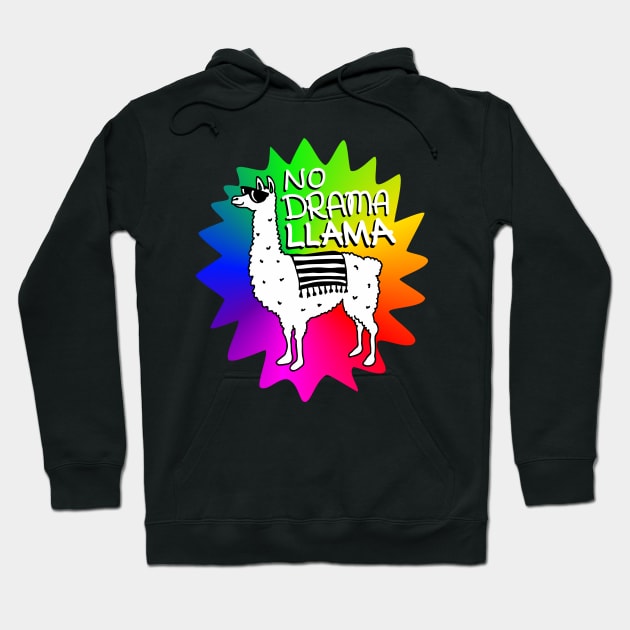 No drama llama Rainbow Hoodie by PnJ